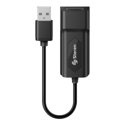 STEREN - Adaptador Steren USB a Fast Ethernet RJ45 Color Negro