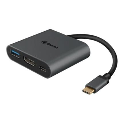 STEREN - Adaptador Steren USB-C a HDMI/USB 3.0/USB-C Color Negro
