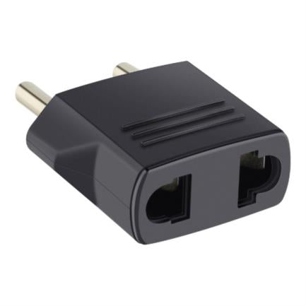 STEREN - Adaptador Steren Americano a Europeo Color Negro