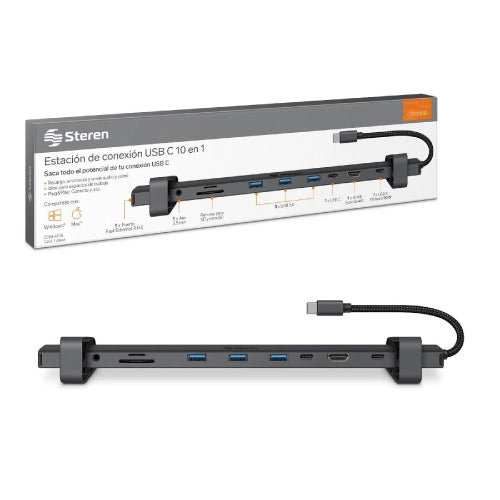 STEREN - ESTACION DE CONEXION STEREN USB C 10 EN 1