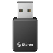 STEREN - Nano Adaptador Steren USB WiFi AC600 2.4GHz y 5 GHz Doble Banda