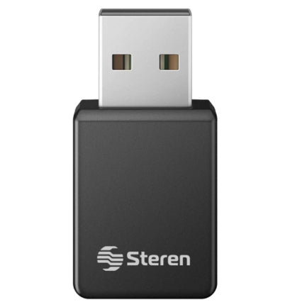 STEREN - Nano Adaptador Steren USB WiFi AC600 2.4GHz y 5 GHz Doble Banda