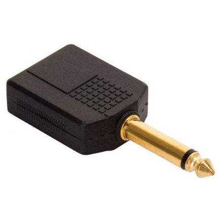 STEREN - ADAPTADOR STEREN Y 2 JACKS 6.3MM A PLUG 6.3MM DORA