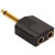 STEREN - Adaptador Steren y 2 Jacks 6.3mm a Plug 6.3mm Dora