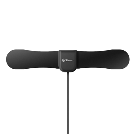 STEREN - Antena Steren Digital Minimalista Plana para Interior Color Negro