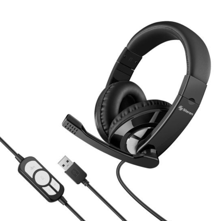 STEREN - Audifonos Multimedia Steren USB para PC Negro