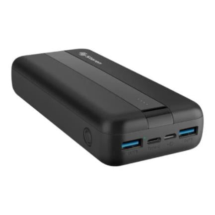 STEREN - Power Bank Steren 20000mAh Carga Rápida 2 Salidas USB-C