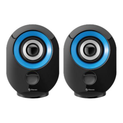 STEREN - Bocinas Multimedia Steren RoundEdge 70W PMPO Color Negro