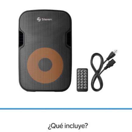STEREN - Bafle Steren Semi Profesional 15" Bluetooth/MP3/Aux/Micrófono 3000 W PMPO Color Negro