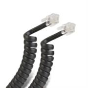 STEREN - Cable Telefónico Steren Espiral para Auricular 4.5m Color Negro