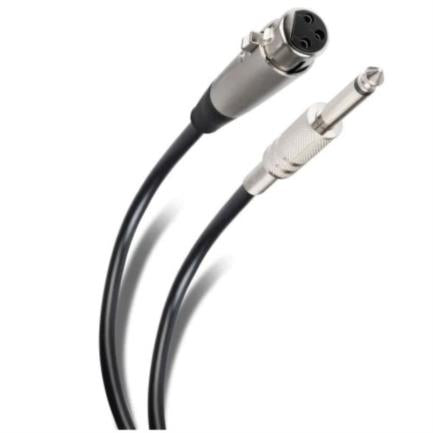 STEREN - Cable Steren 6.3 mm a Jack Cannon de 6m Color Negro Metálico