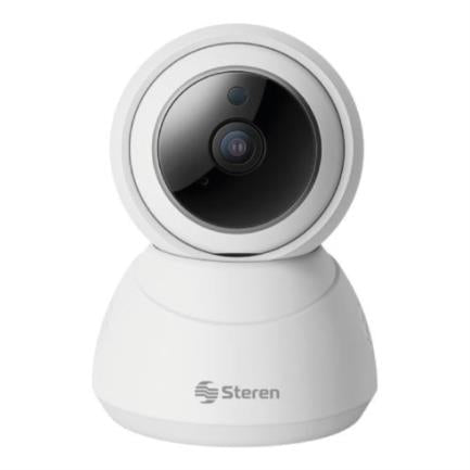 STEREN - Cámara Seguridad Steren Wi-Fi/Ethernet 3MPx Robotizada Seguidor de Movimiento Color Blanco