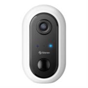 STEREN - Cámara Seguridad Steren Wi-Fi FHD Fija con Batería Recargable Color Blanco