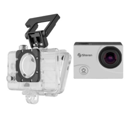 STEREN - Cámara Deportiva Steren CAM-500 Sumergible 4K Wi-Fi Resolución Hasta 12MP Protección IP67