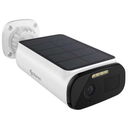STEREN - Cámara Steren Fija con Panel Solar 4MP/VGA 1440p 20FPS 100° IP66 para Exterior