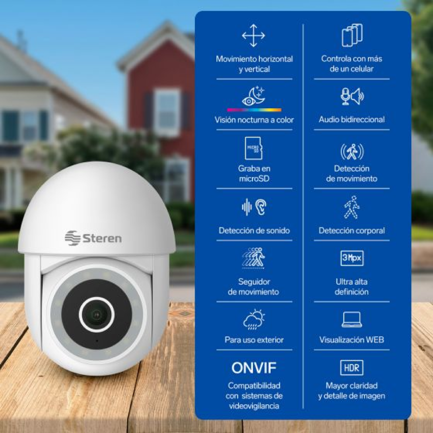STEREN - Mini Camara Steren Wifi 3 MPX P EXT Y S Sensor
