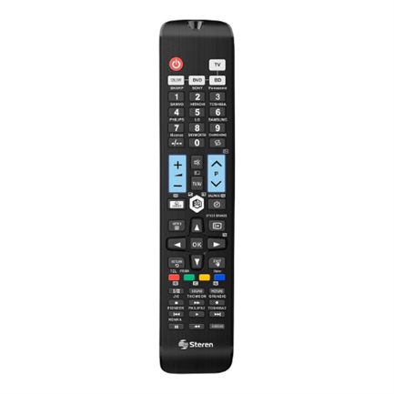 STEREN - Control Remoto Steren 4 en 1 para Smart TV Color Negro