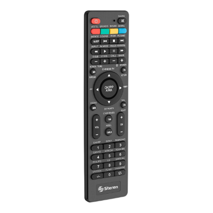 STEREN - Control Remoto Steren Universal Plano Smart TV Color Negro