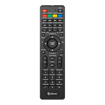 STEREN - Control Remoto Steren Universal Plano Smart TV Color Negro