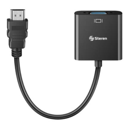 STEREN - Convertidor Steren HDMI a VGA Audio-Video Color Negro