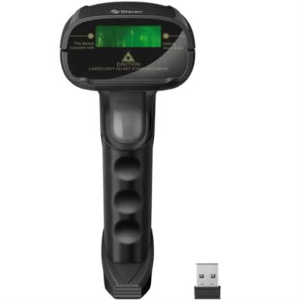 STEREN - Lector de Códigos de Barra Steren Inalámbrico Plug-Play Color Negro