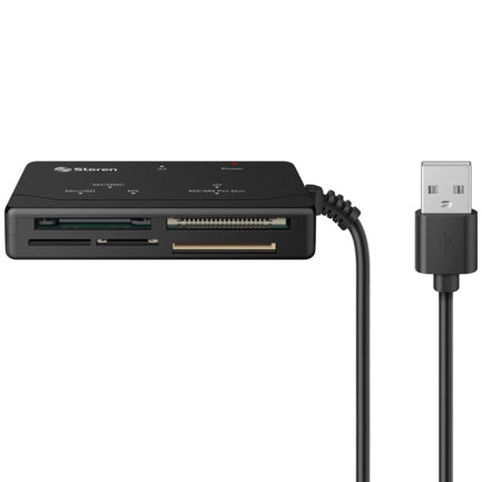 STEREN - Lector de Tarjetas Multiformato USB Steren USB 680 para SD microSD CF MS y más