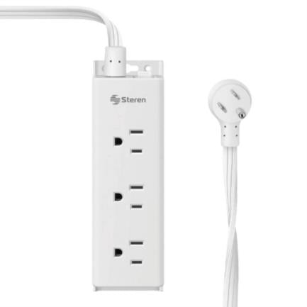 STEREN - Tira Multicontacto Steren de 9 Salidas Longitud 1.1m Blanco