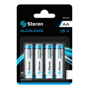 STEREN - Pilas Steren Alcalinas Tipo AA 1.5V C/4 Pzas