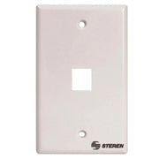 STEREN - Placa Steren P/Registro de 1 Cavidad Keystone CAT5 y 6