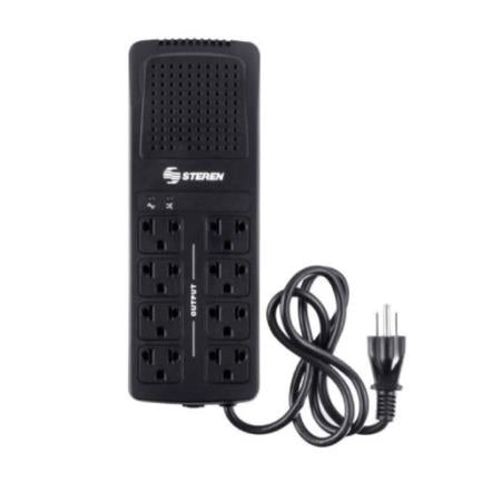 STEREN - Regulador Steren Voltaje 1000W 8 Contactos Color Negro