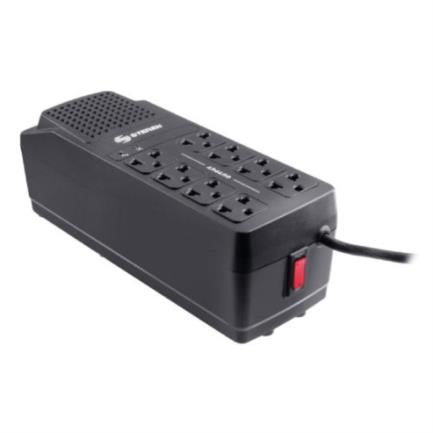 STEREN - Regulador de Voltaje Steren 2000W 8 Contactos Color Negro