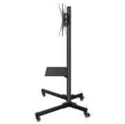STEREN - Soporte Steren Móvil para TV 19" a 83" Con Repisa Soporta Hasta 60kg Color Negro