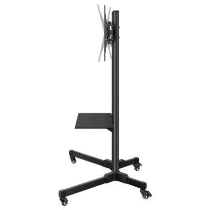 STEREN - Soporte Steren Móvil para TV 19" a 83" Con Repisa Soporta Hasta 60kg Color Negro