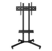 STEREN - Soporte Steren Móvil para TV 19" a 83" Con Repisa Soporta Hasta 60kg Color Negro