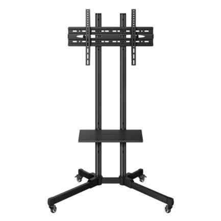 STEREN - Soporte Steren Móvil para TV 19" a 83" Con Repisa Soporta Hasta 60kg Color Negro