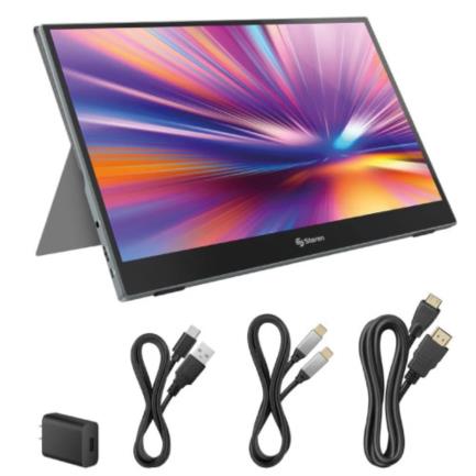 STEREN - Monitor Steren 15.6" Touch Resolución 1920x1080 LCD IPS Portátil