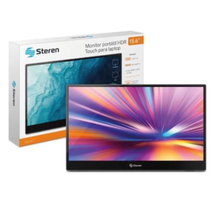 STEREN - Monitor Steren 15.6" Touch Resolución 1920x1080 LCD IPS Portátil