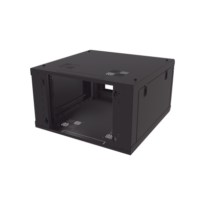 LINKEDPRO - Gabinete de Pared con Puerta de Cristal Templado, 635 mm de Profundidad, 6U Rack de 19 in, Acero Reforzado