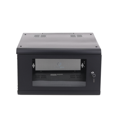 LINKEDPRO - Gabinete de Pared con Puerta de Cristal Templado, 635 mm de Profundidad, 6U Rack de 19 in, Acero Reforzado