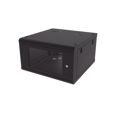 LINKEDPRO - Gabinete de Pared con Puerta de Cristal Templado, 635 mm de Profundidad, 6U Rack de 19 in, Acero Reforzado