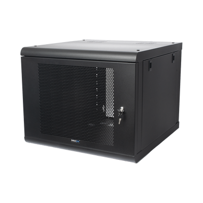 LINKEDPRO - Gabinete de Pared con Puerta Perforada, 635mm de Profundidad, 9U Rack de 19 in, Acero Reforzado