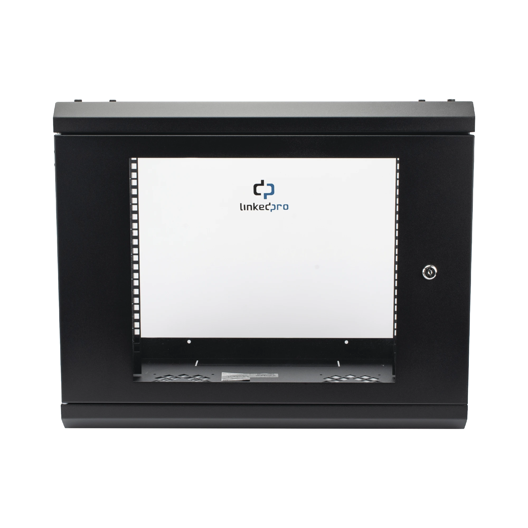 LINKEDPRO - Gabinete de Pared con Puerta de Cristal Templado, 455 mm de Profundidad, 9U Rack de 19'', Acero Reforzado
