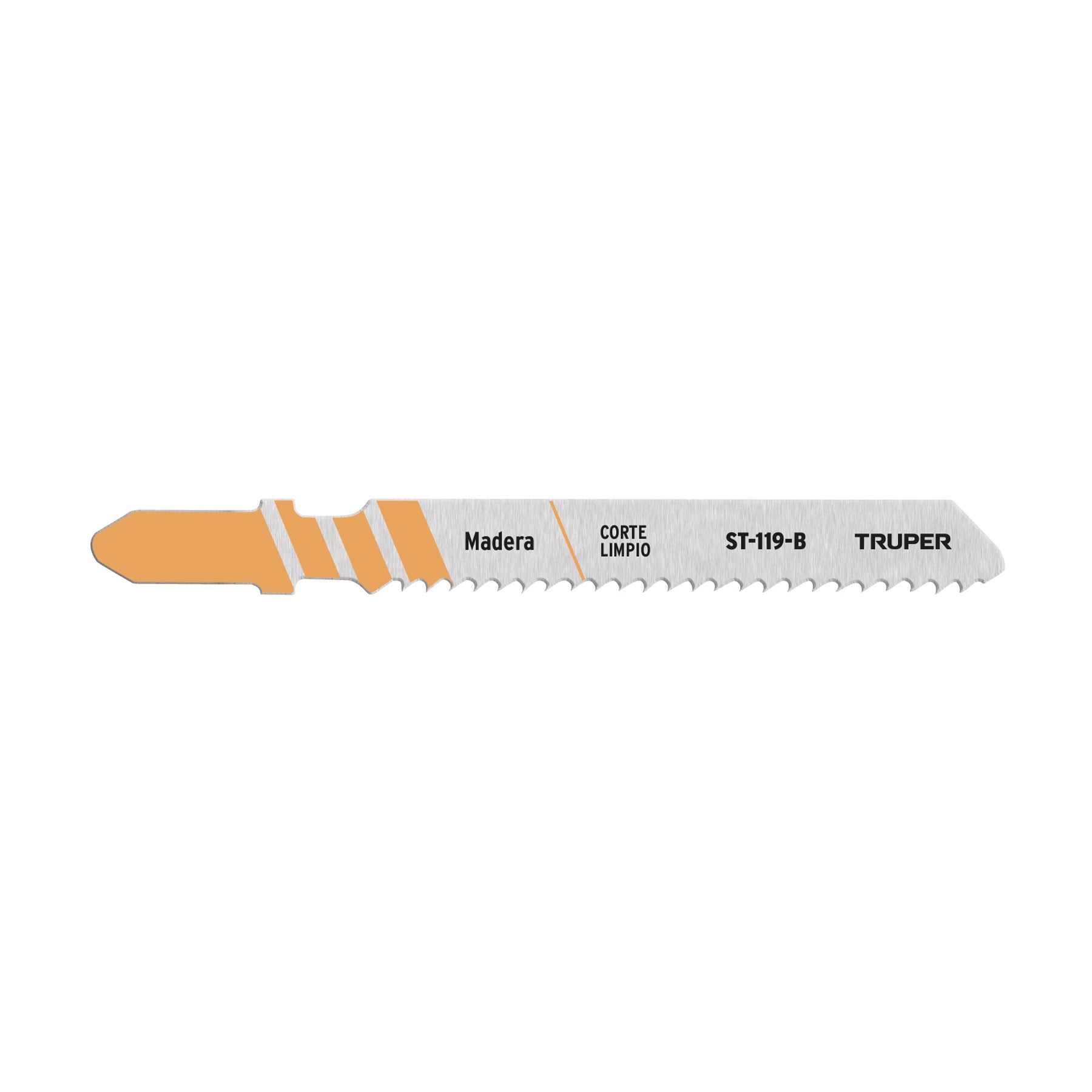 Blister con 5 seguetas 12 DPP zanco 'T' corte recto triplay