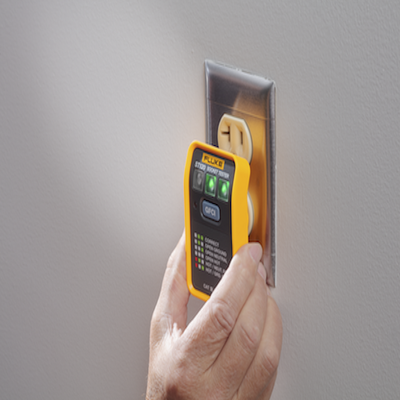 FLUKE - Probador de Tomacorriente Eléctrico Estándar o GFCI, Con LEDs de Alto Brillo y Gráfico Incluido Para Verificar Rápida y Fácilmente el Cableado