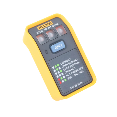 FLUKE - Probador de Tomacorriente Eléctrico Estándar o GFCI, Con LEDs de Alto Brillo y Gráfico Incluido Para Verificar Rápida y Fácilmente el Cableado