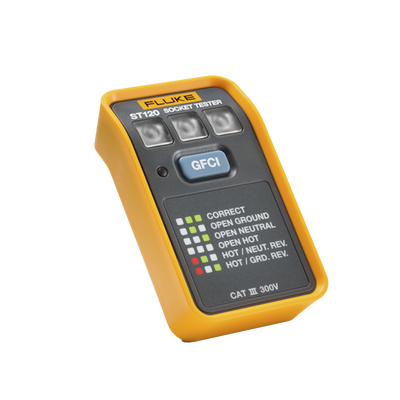 FLUKE - Probador de Tomacorriente Eléctrico Estándar o GFCI, Con LEDs de Alto Brillo y Gráfico Incluido Para Verificar Rápida y Fácilmente el Cableado