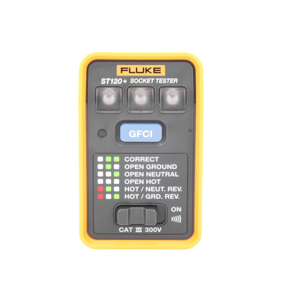 FLUKE - Probador de Tomacorriente Eléctrico Estándar o GFCI con Señal Acústica, Con LEDs de Alto Brillo y Gráfico Incluido Para Verificar Rápida y Fácilmente el Cableado