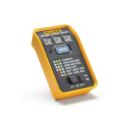 FLUKE - Probador de Tomacorriente Eléctrico Estándar o GFCI con Señal Acústica, Con LEDs de Alto Brillo y Gráfico Incluido Para Verificar Rápida y Fácilmente el Cableado