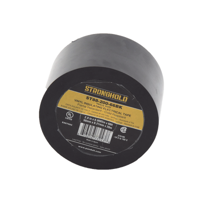 PANDUIT - Cinta Eléctrica STRONGHOLD Para Aislar, de PVC, Trabajo Pesado Eléctrico (UV, abrasión, aceite, corrosión), Grosor 0.21 mm (8.5 mil), Ancho 50 mm, y 20 m Largo, Uso Int./Ext., Color Negro. Superior a cinta Super 33