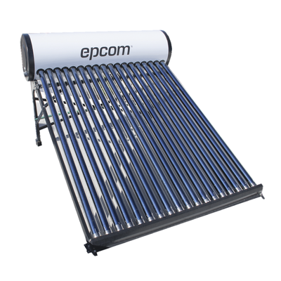 EPCOM - Bóiler Solar de 180L, Baja Presión con 18 Tubos de Vacío de Mayor Resistencia y Termotanque Inoxidable de Grado Alimenticio 180 L Resistentes a Granizo de Hasta 25 mm/ l, Incluye Anodo de Magnesio